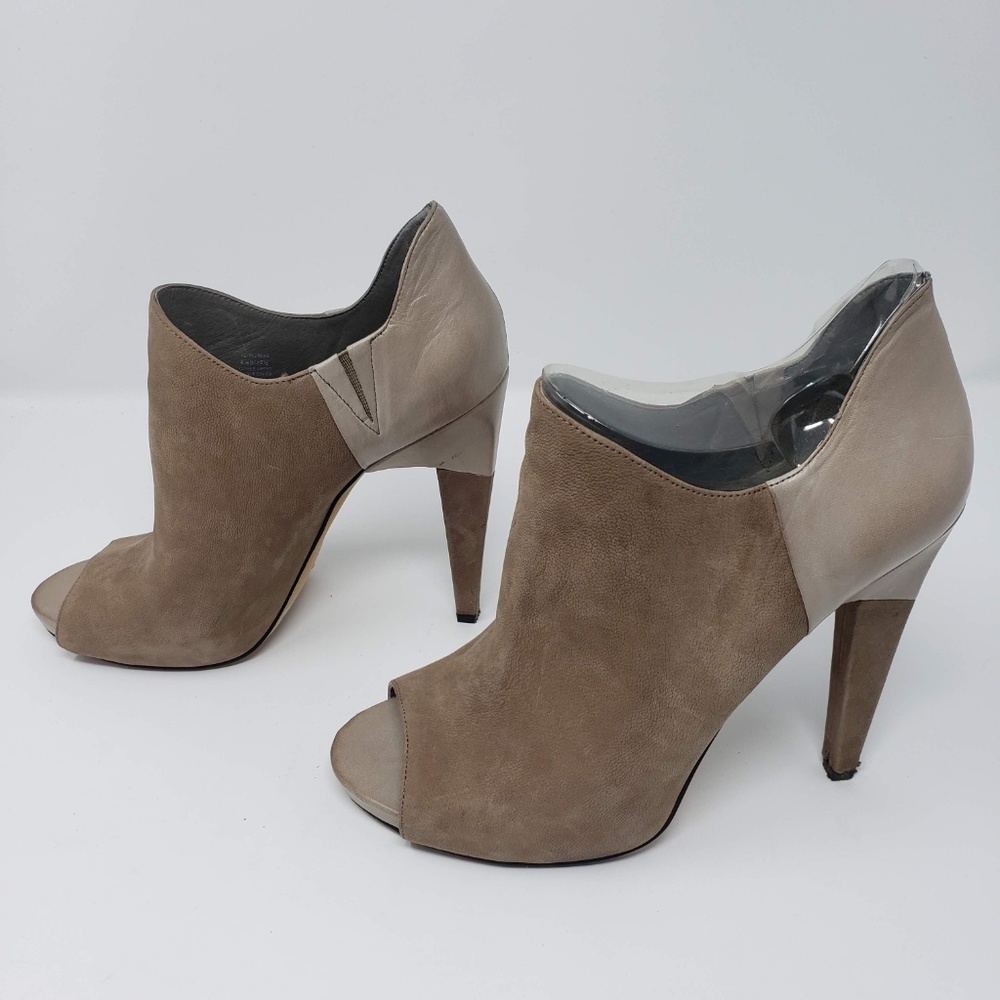 Vince Camuto Brendas Pebbled Leather Tan Booties